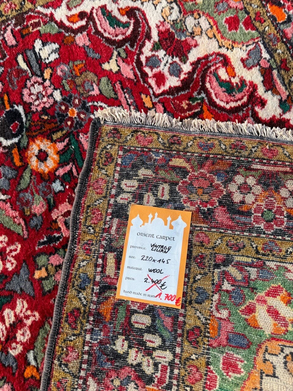 Persian Rug Lilian Hamadan, multicolor wool, Iran, 1990s. - 180132