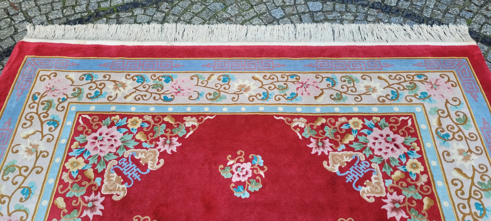 Dywan Aubusson 245x365cm, czerwony, wełna, Chiny, lata 70. - 180225