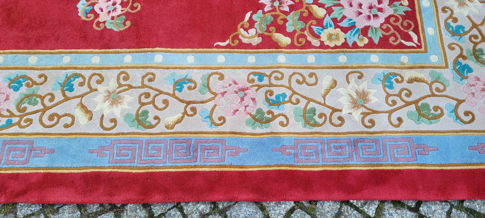 Dywan Aubusson 245x365cm, czerwony, wełna, Chiny, lata 70. - 180231