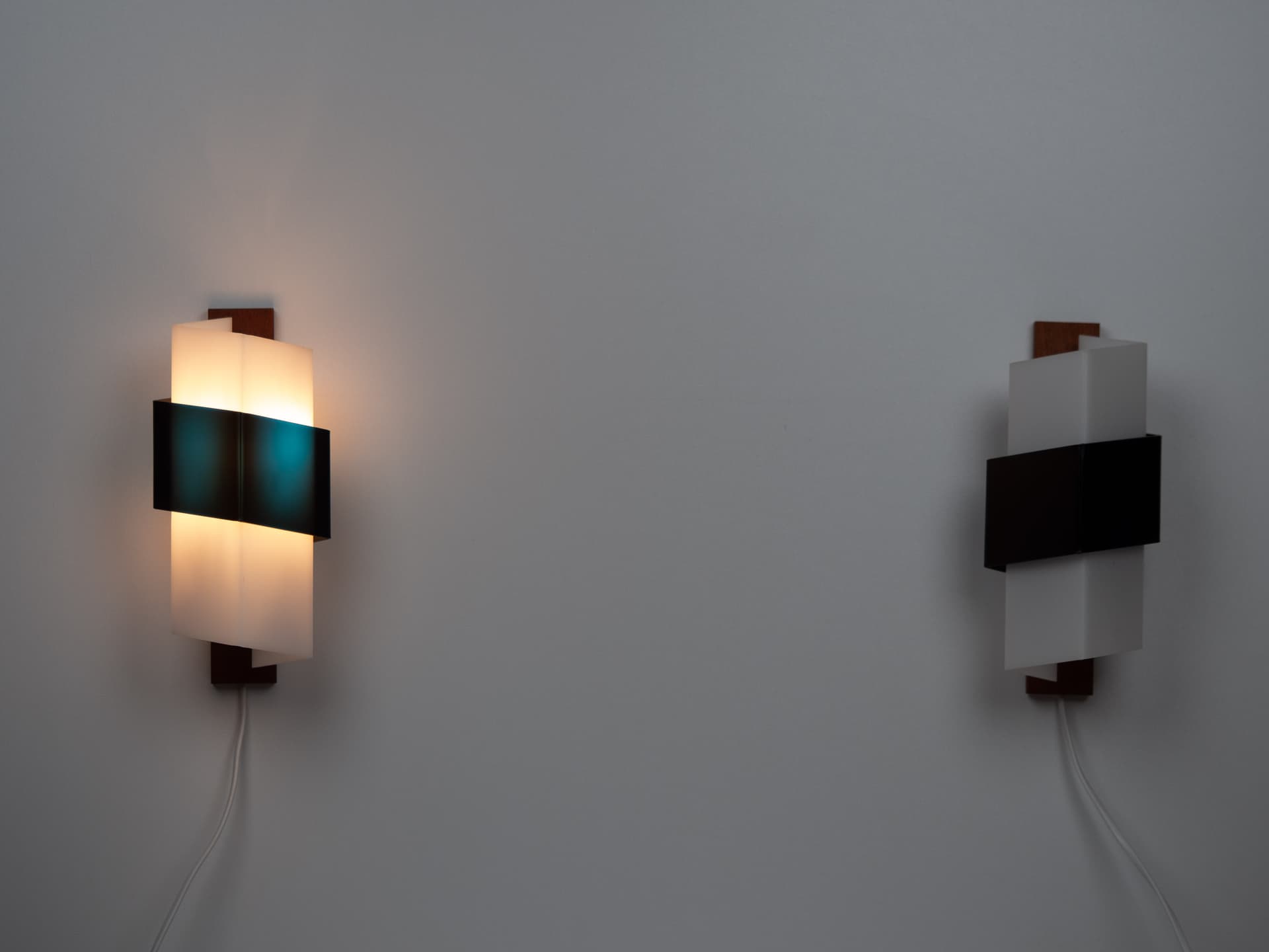 Para kinkietów Diamant, multikolor, proj. J. Hammerborg, Fog & Mørup, Szwecja, lata 50. - 180248