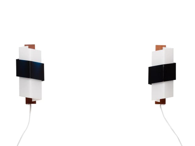 Para kinkietów Diamant, multikolor, proj. J. Hammerborg, Fog & Mørup, Szwecja, lata 50. - WYMIARY