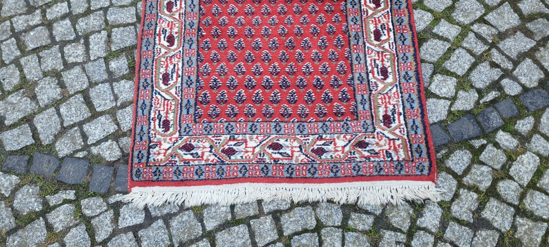 Chodnik Indo-Mir Sarouk, 75x280 cm, czerwony, wełna, Indie, lata 20. - 180322