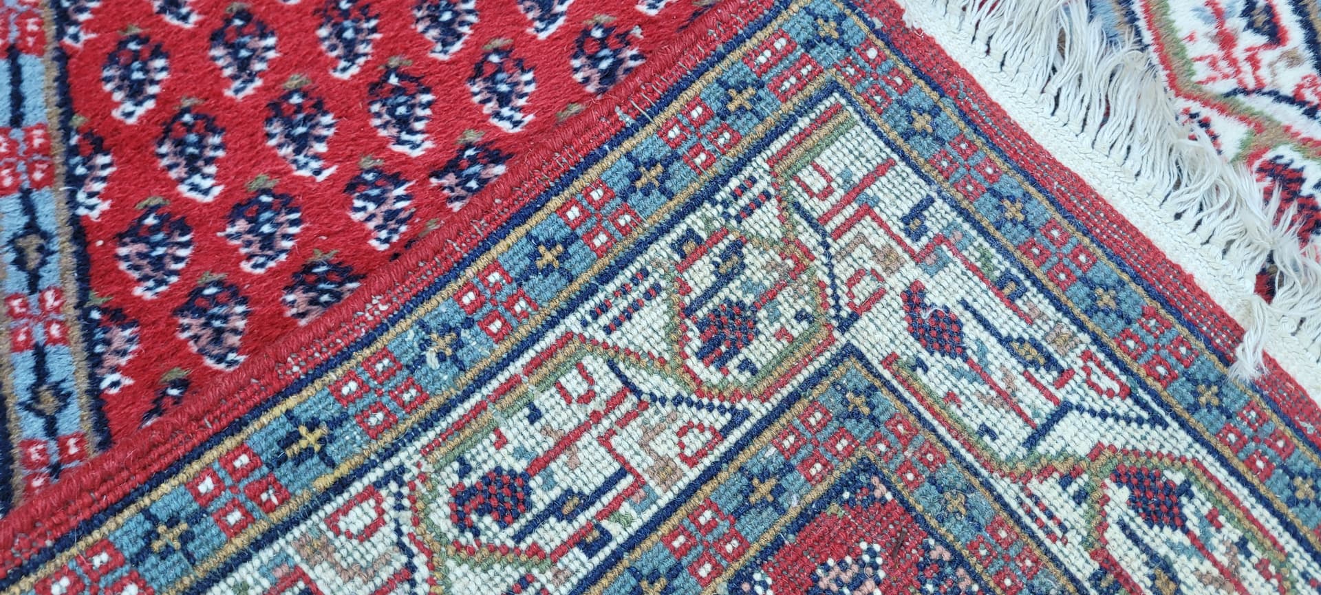 Chodnik Indo-Mir Sarouk, 75x280 cm, czerwony, wełna, Indie, lata 20. - 180320