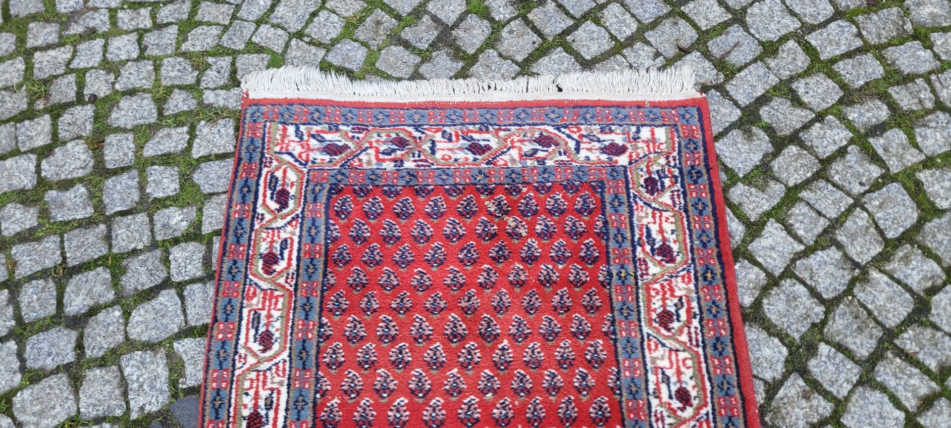 Chodnik Indo-Mir Sarouk, 75x280 cm, czerwony, wełna, Indie, lata 20. - 180312