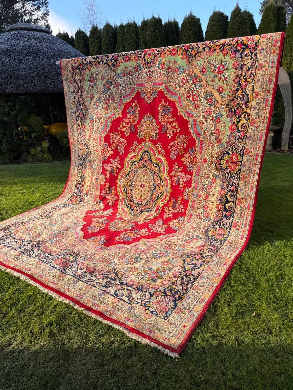 Rug Kerman, red, wool, Iran, 415x300 cm - 180416