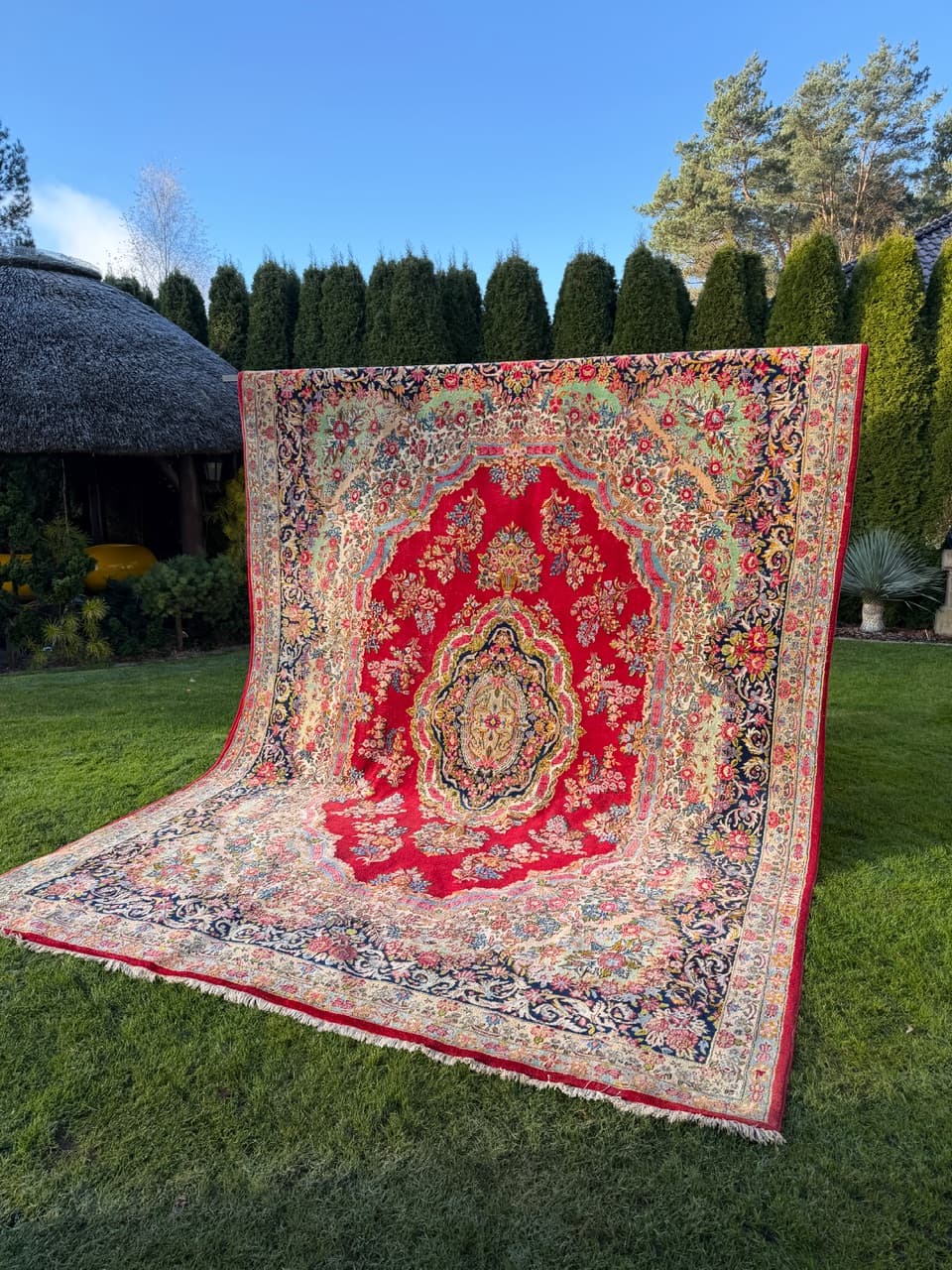 Rug Kerman, red, wool, Iran, 415x300 cm - 180415