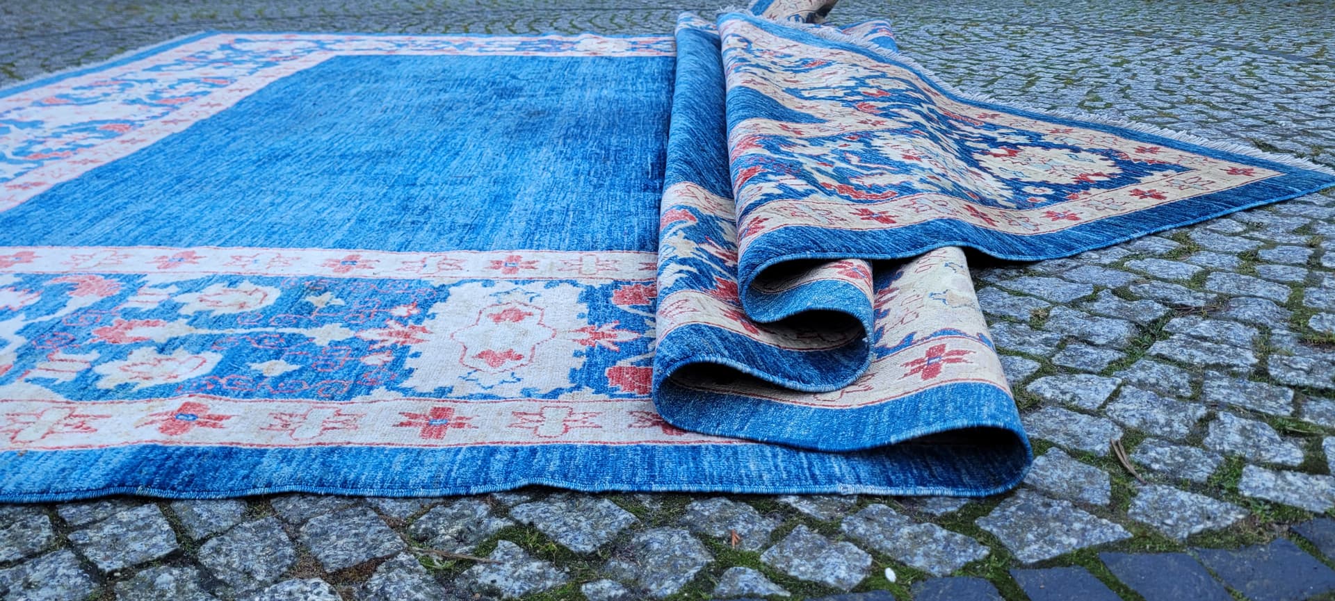 Persian Rug Ziegler 270x360 cm, blue, wool, Pakistan, early 20th c. - 180472