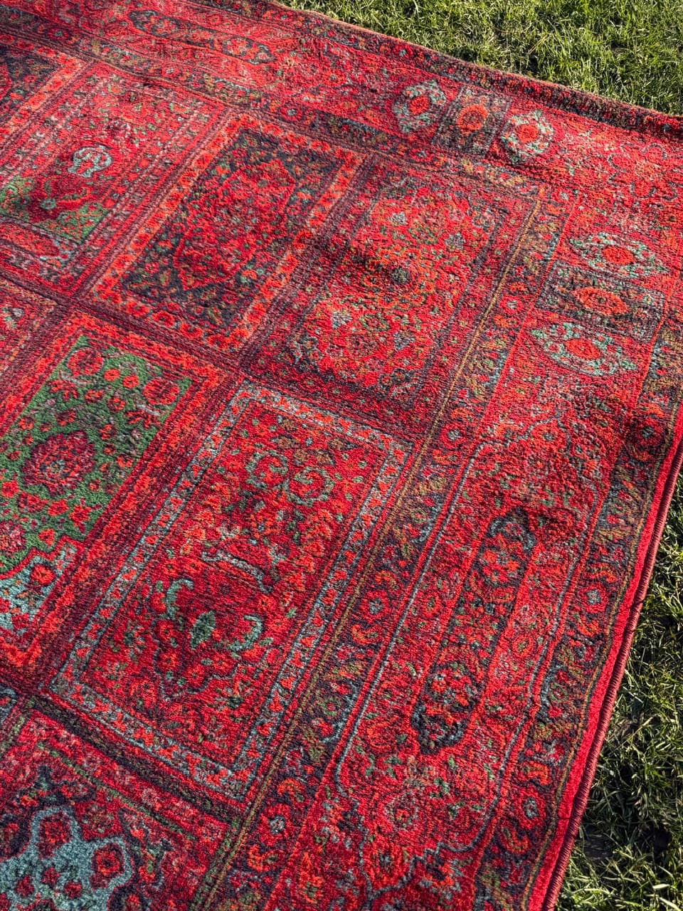 Rug Afghan Keshan, red wool, Germany - 180498