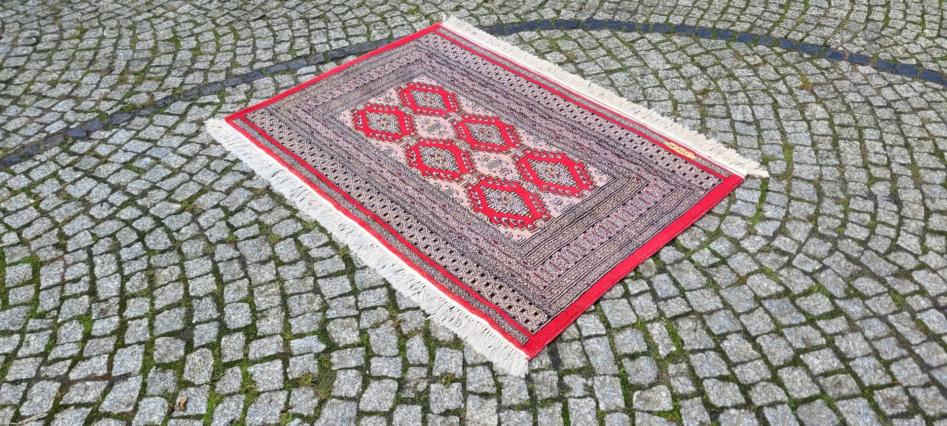 Rug Buchara 103x130 cm, red, wool, Pakistan, 1980s. - 180513