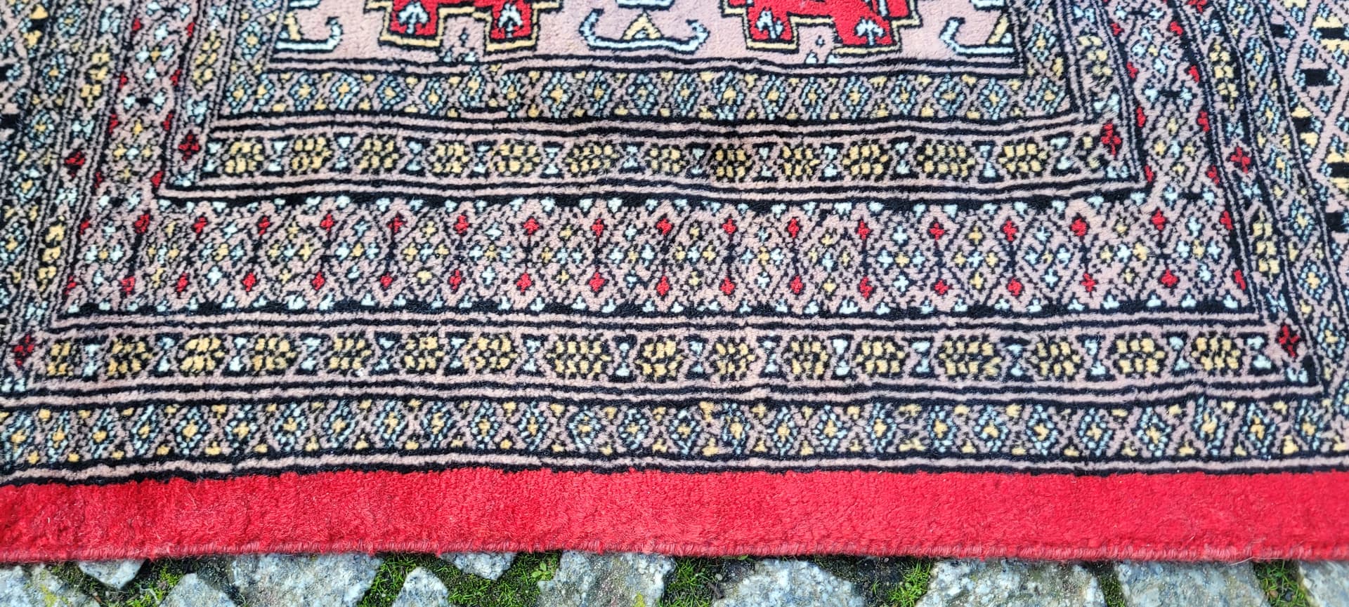 Rug Buchara 103x130 cm, red, wool, Pakistan, 1980s. - 180512