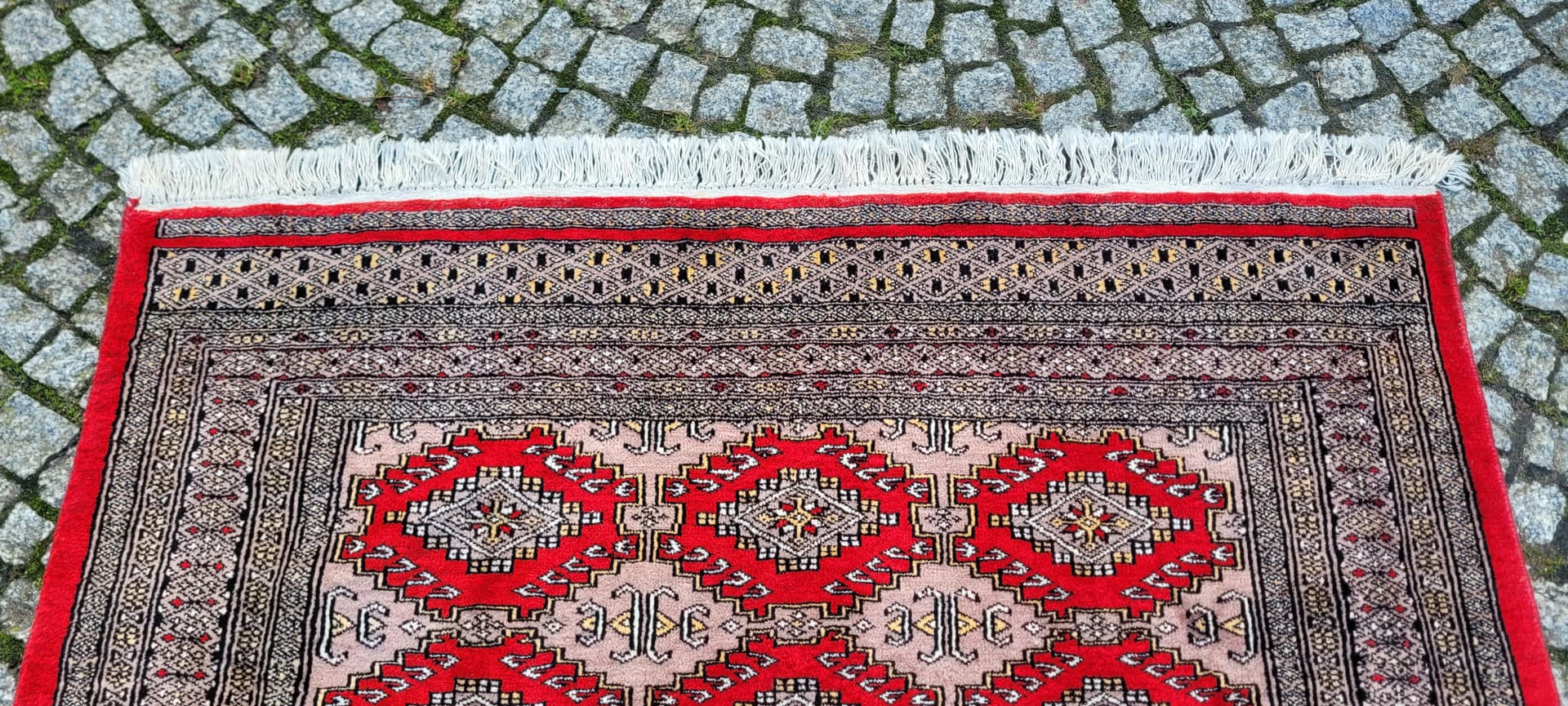 Rug Buchara 103x130 cm, red, wool, Pakistan, 1980s. - 180504