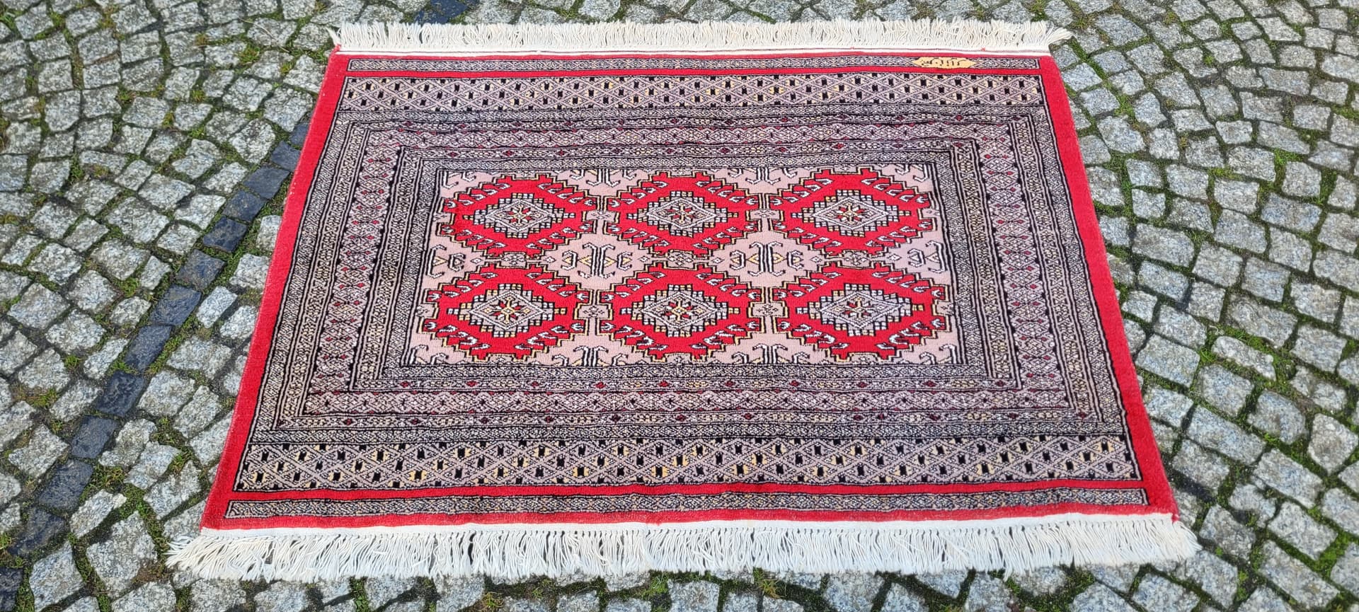 Rug Buchara 103x130 cm, red, wool, Pakistan, 1980s. - 180508