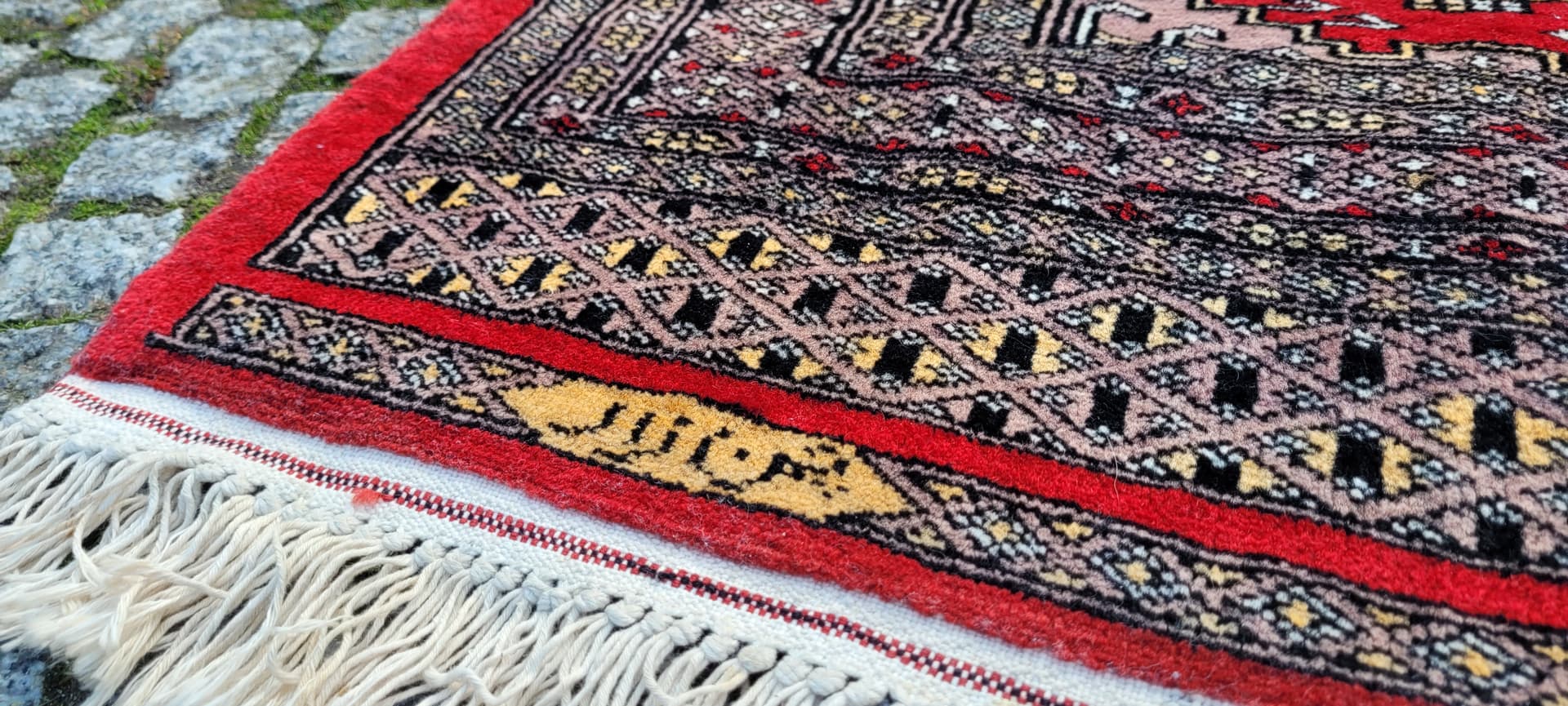 Rug Buchara 103x130 cm, red, wool, Pakistan, 1980s. - 180501