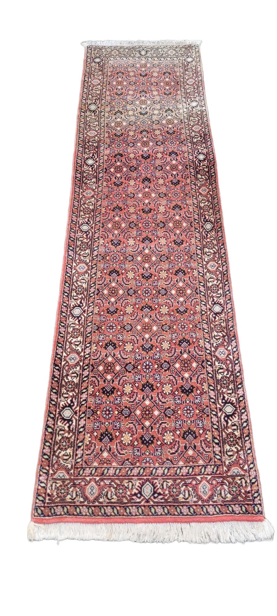 Chodnik Bidjar, 62x250 cm, czerwony, wełna, Iran, lata 60.