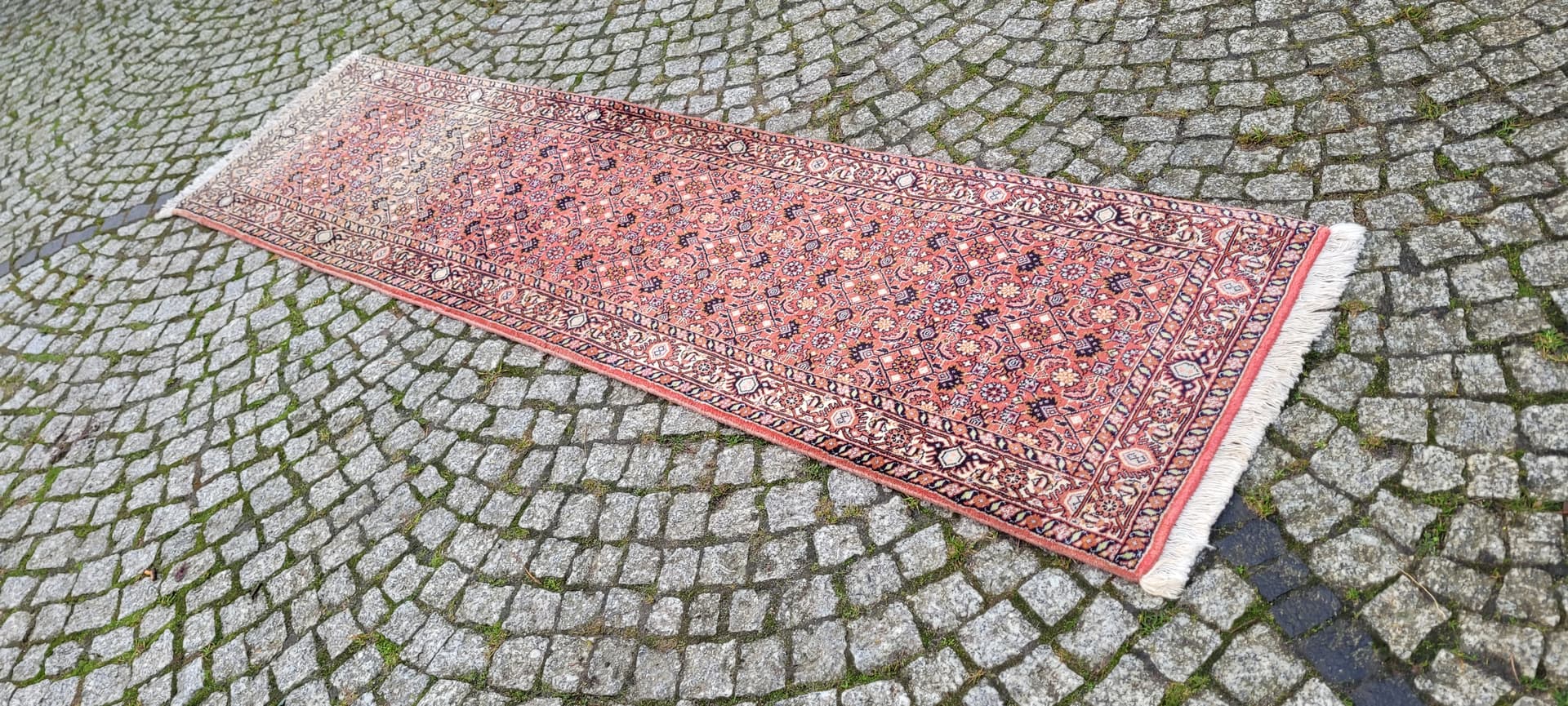 Chodnik Bidjar, 62x250 cm, czerwony, wełna, Iran, lata 60. - 180593