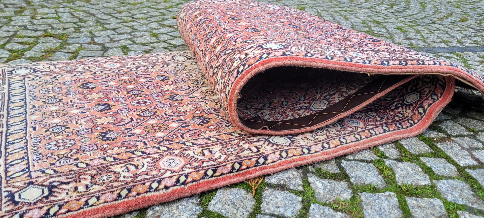 Chodnik Bidjar, 62x250 cm, czerwony, wełna, Iran, lata 60. - 180588