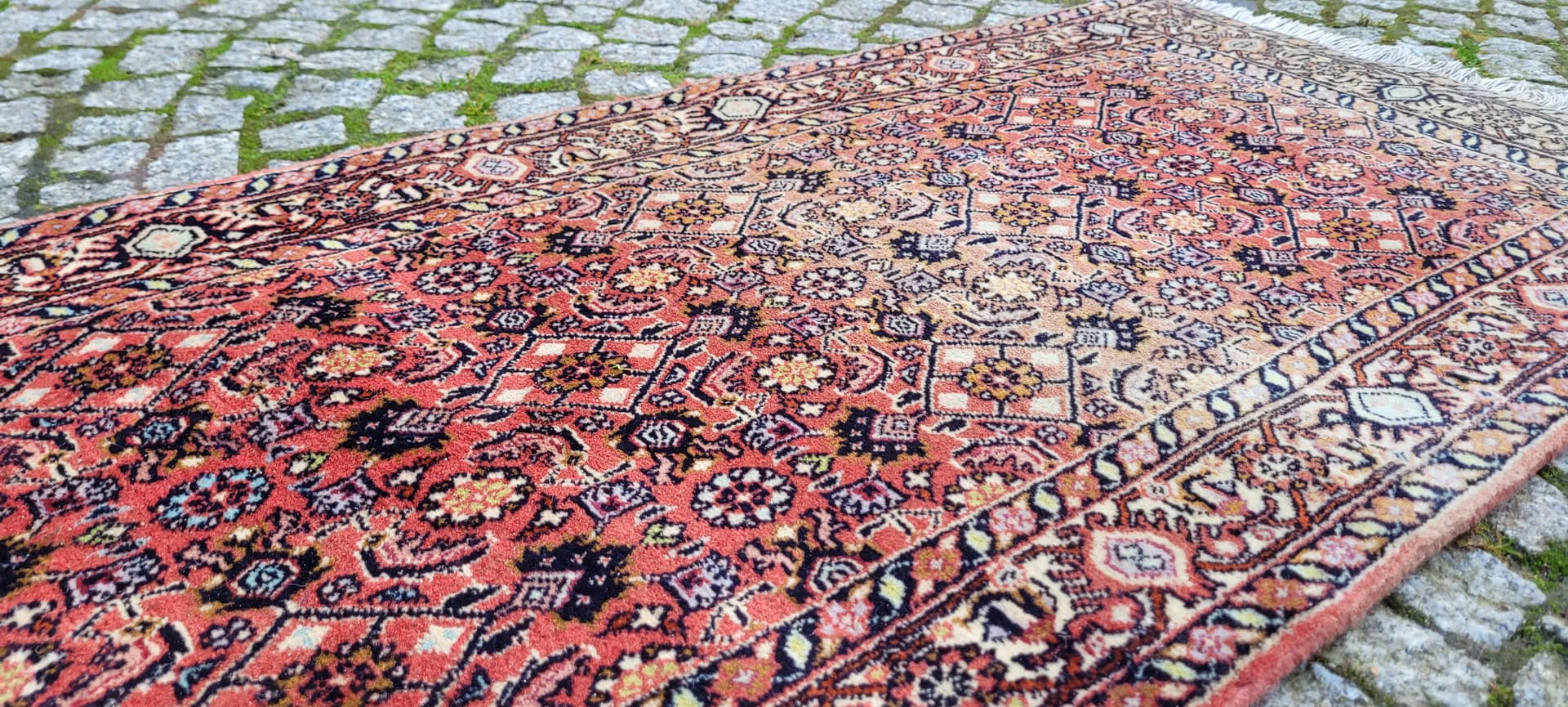 Chodnik Bidjar, 62x250 cm, czerwony, wełna, Iran, lata 60. - 180585