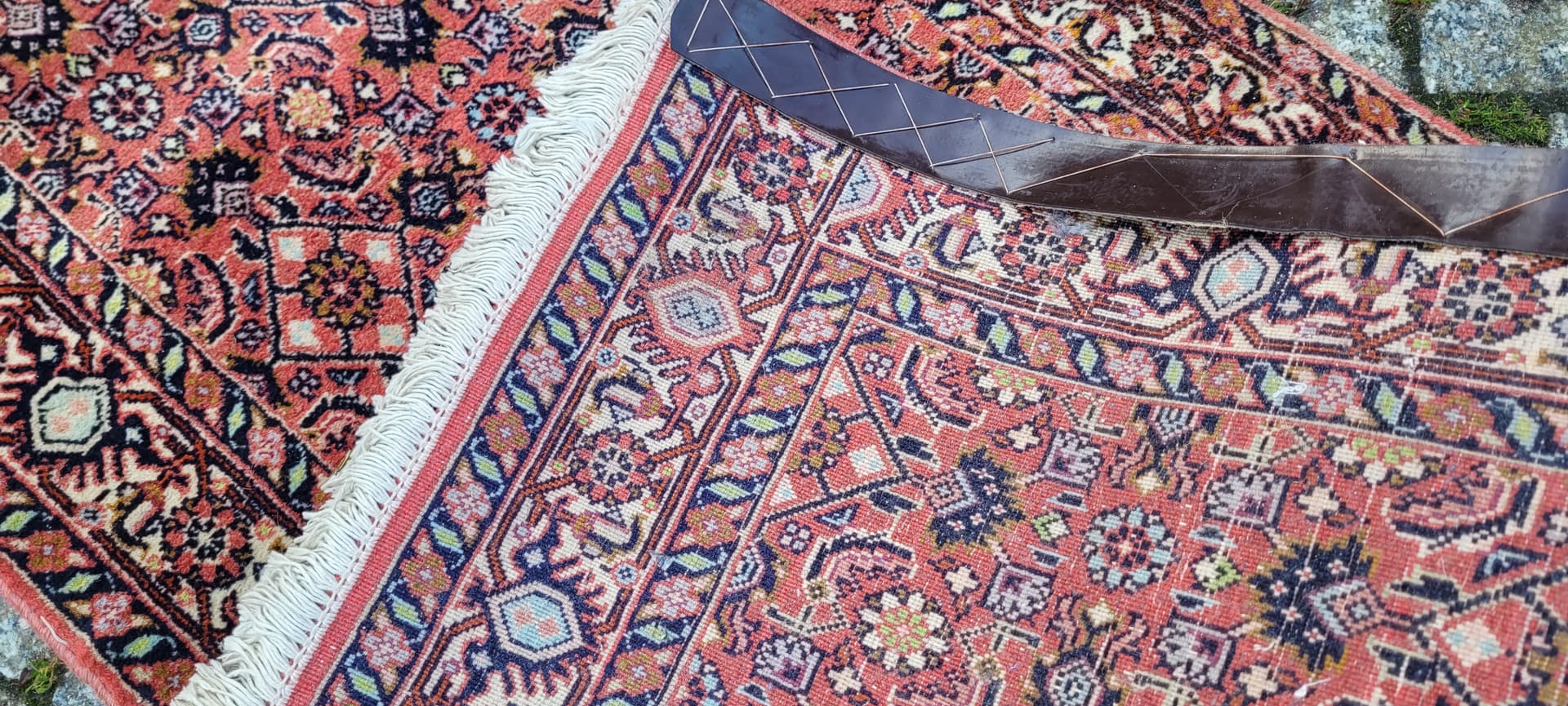 Chodnik Bidjar, 62x250 cm, czerwony, wełna, Iran, lata 60. - 180591