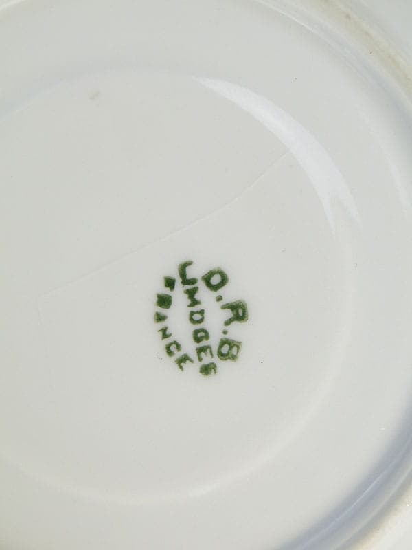 Cup and Saucer Art Deco, green, porcelain, France, 1930s - 180699