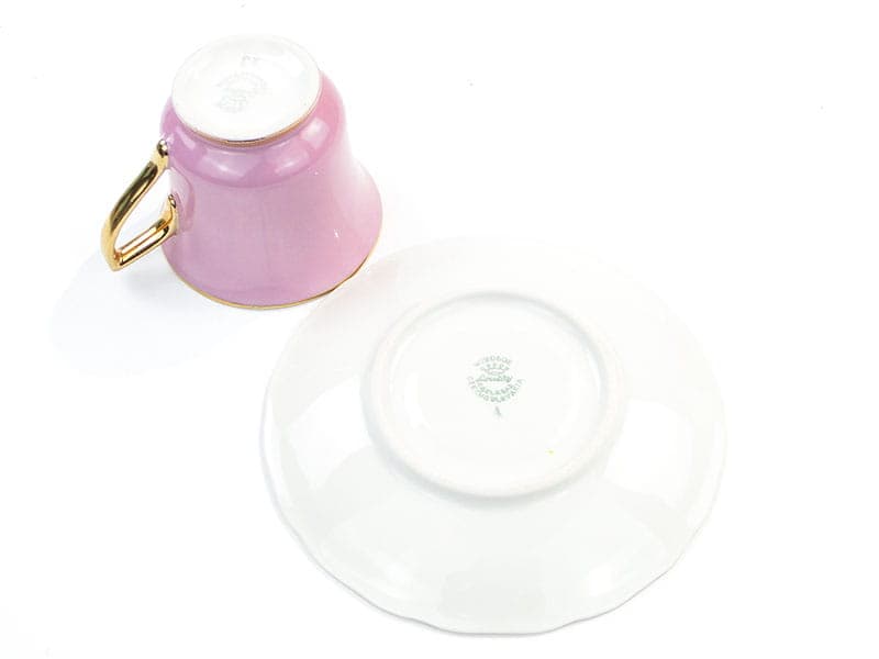 Filiżanka do espresso, porcelana różowa, Czechosłowacja, lata 50. - 180735