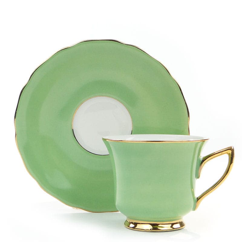 Filiżanka do espresso Windsor Loucky, porcelana zielona, Czechy, lata 50.