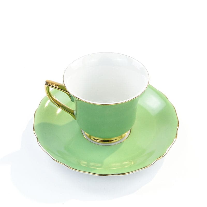 Filiżanka do espresso Windsor Loucky, porcelana zielona, Czechy, lata 50. - 180747