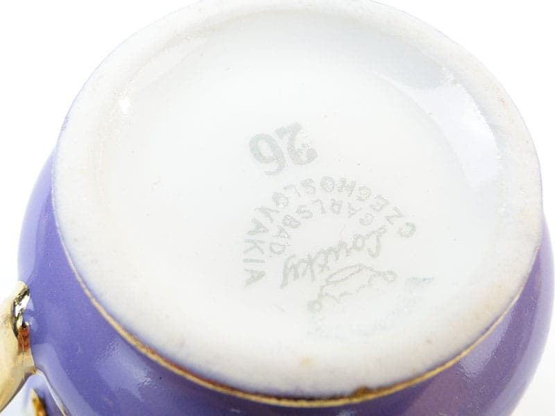 Espresso cup, violet, porcelain, Czechoslovakia, 1950s. - 180762