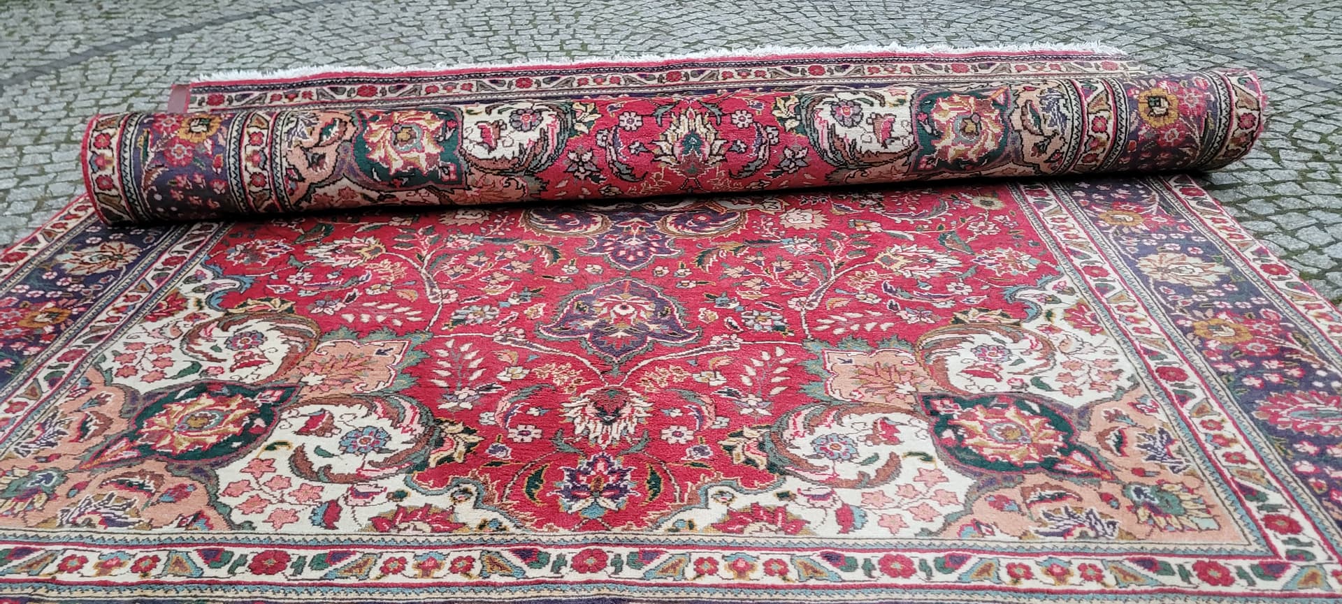 Rug Tabriz, 245x345 cm, multicolor wool, Iran, early 20th c. - 180981