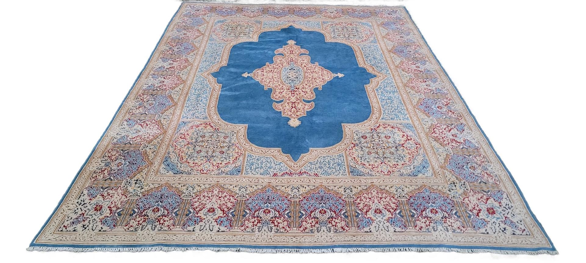 Rug Kerman, blue, wool, Iran, 1980s, 300x430 cm