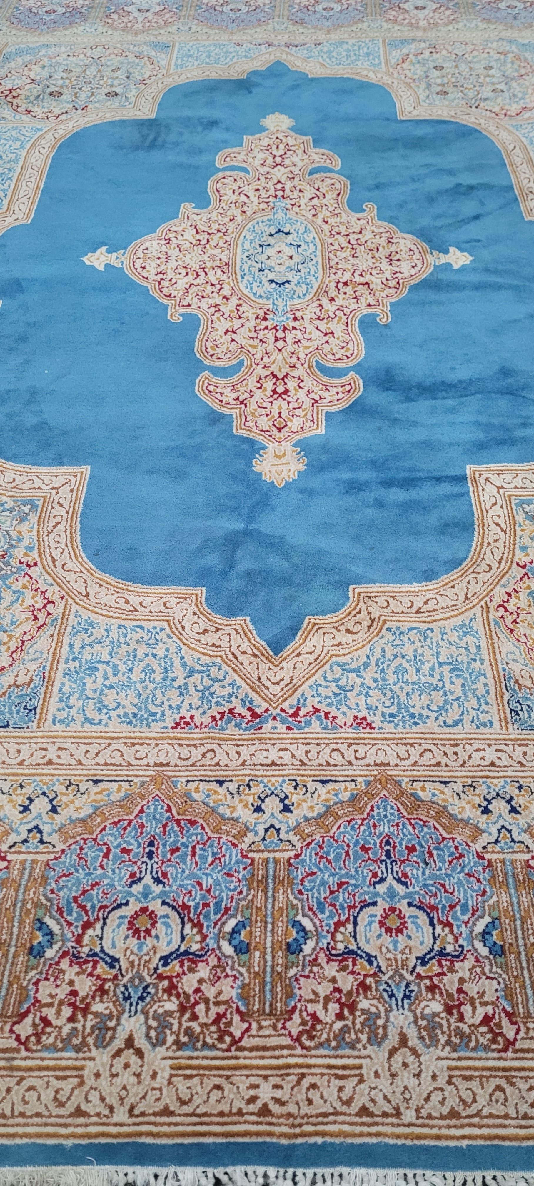 Rug Kerman, blue, wool, Iran, 1980s, 300x430 cm - 181061
