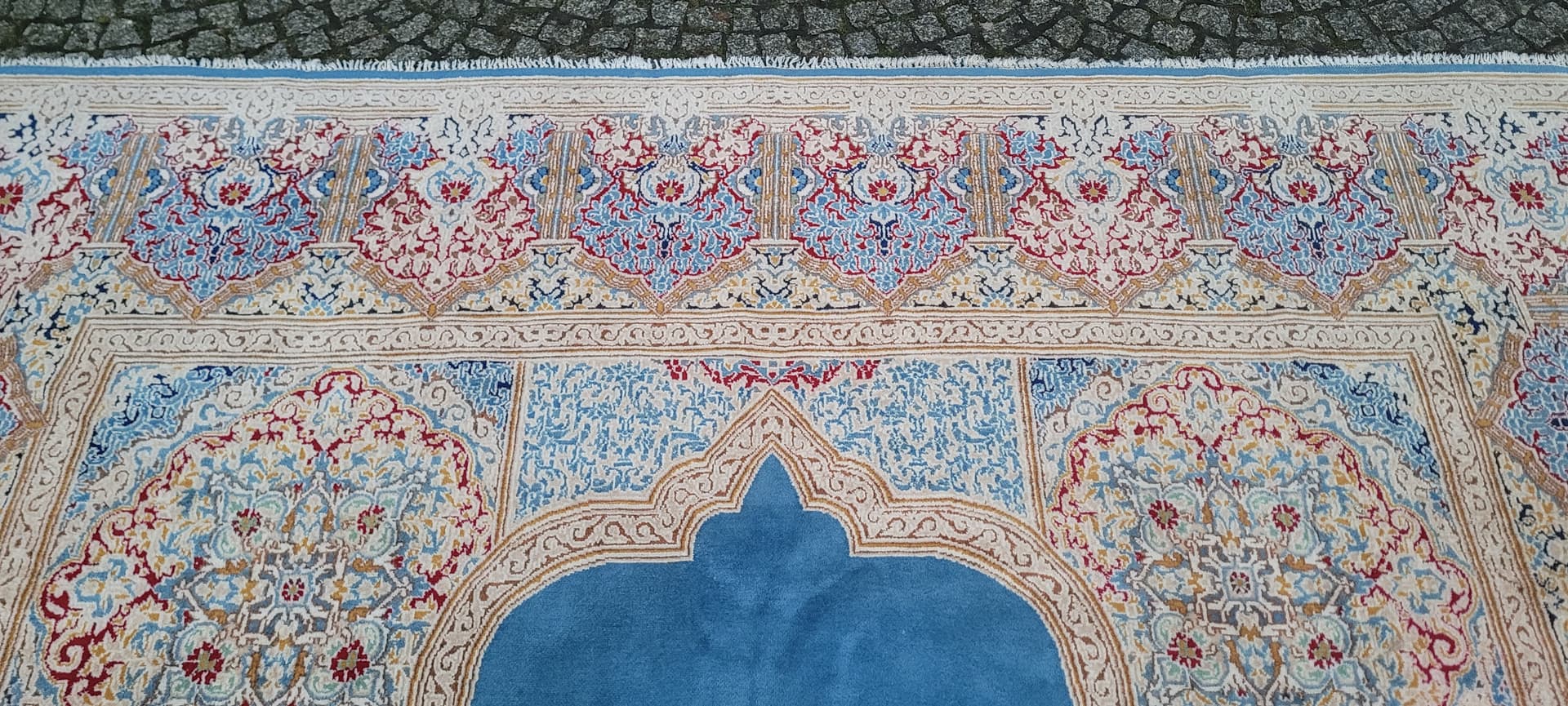 Rug Kerman, blue, wool, Iran, 1980s, 300x430 cm - 181067