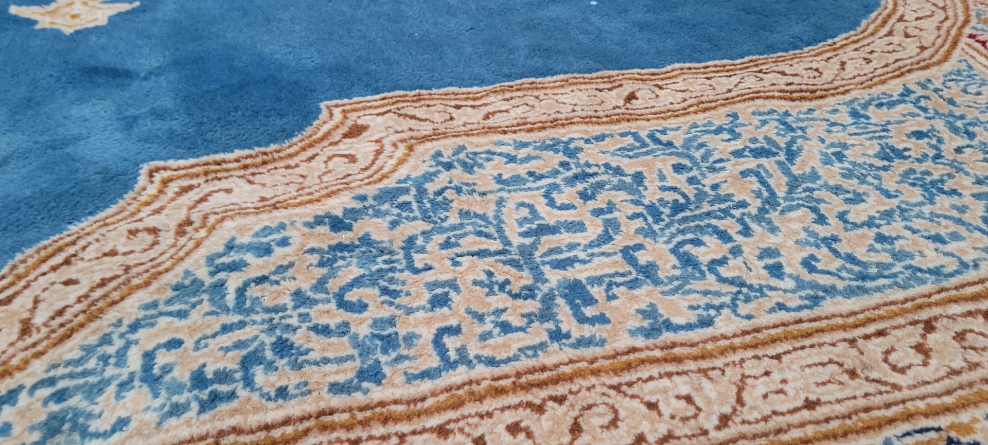 Rug Kerman, blue, wool, Iran, 1980s, 300x430 cm - 181058