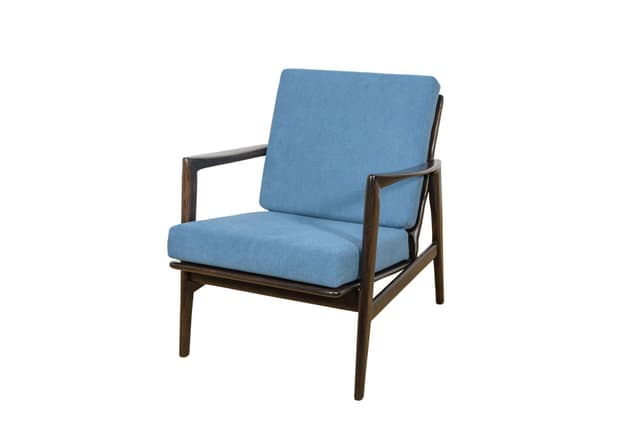 Fotel 300-139, niebieski, buk, Swarzędzka Fabryka Mebli, Polska, lata 60. - WYMIARY