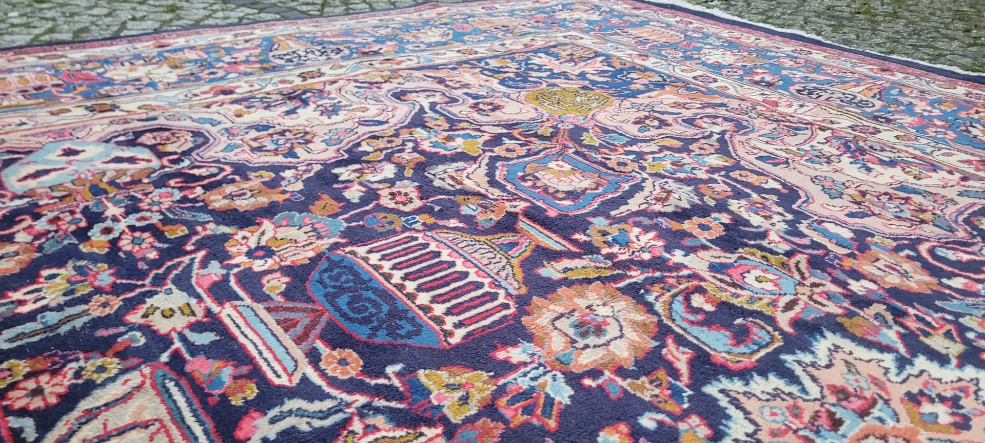 Rug Kashmar 300x395 cm, navy blue, wool, Iran, 1990s. - 181100