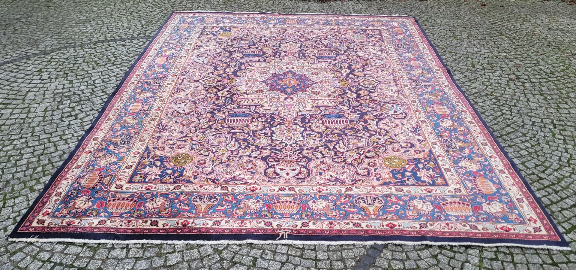 Rug Kashmar 300x395 cm, navy blue, wool, Iran, 1990s. - 181103