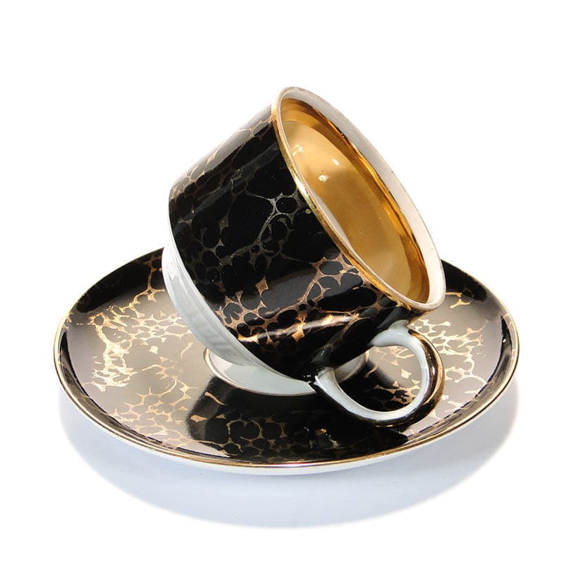 Filiżanka ze spodkiem Ada, porcelana czarna, proj. W. Potacki, Ćmielów, Polska, lata 70. - 181163