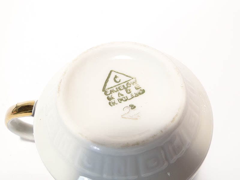 Filiżanka ze spodkiem Ada, porcelana czarna, proj. W. Potacki, Ćmielów, Polska, lata 70. - 181162