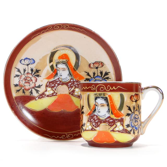Mocha Cup Satsuma, multicolor, porcelain, Japan, 1920s. - DIMENSION