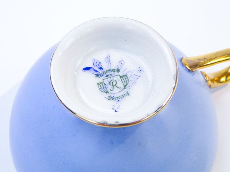 Filiżanka do mokki, Art déco, niebieska, porcelana, Niemcy, lata 20. - 181313