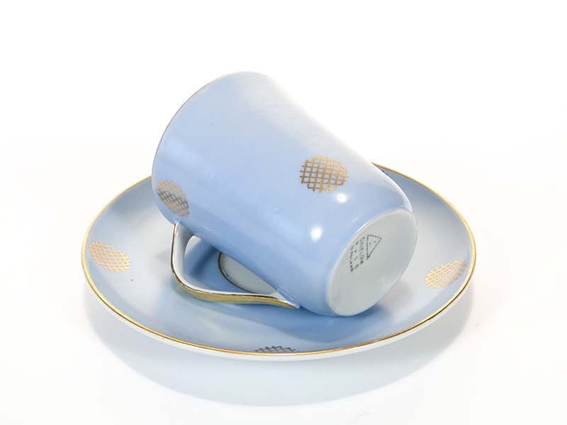 Filiżanka Krokus, porcelana błękitna, proj. W. Potacki, Ćmielów, Polska, lata 60. - 181366