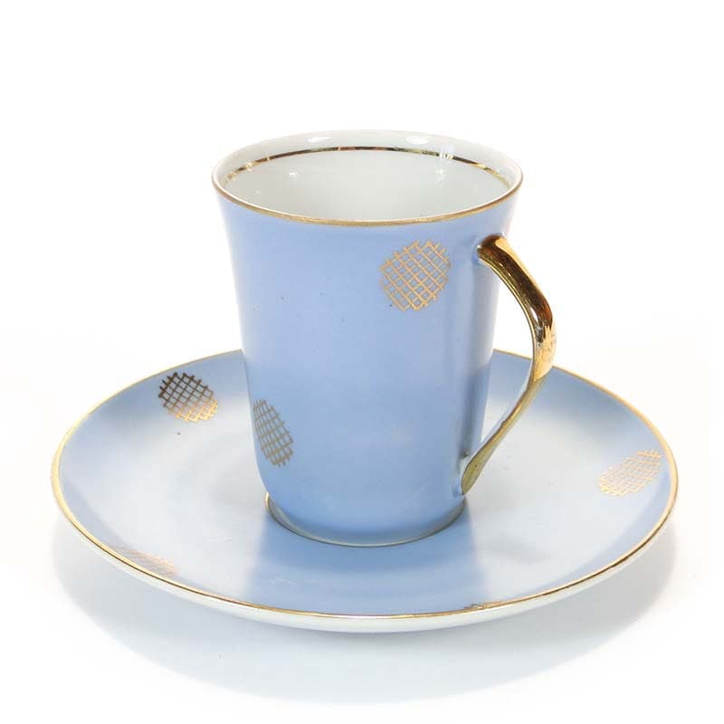 Filiżanka Krokus, porcelana błękitna, proj. W. Potacki, Ćmielów, Polska, lata 60. - 181362