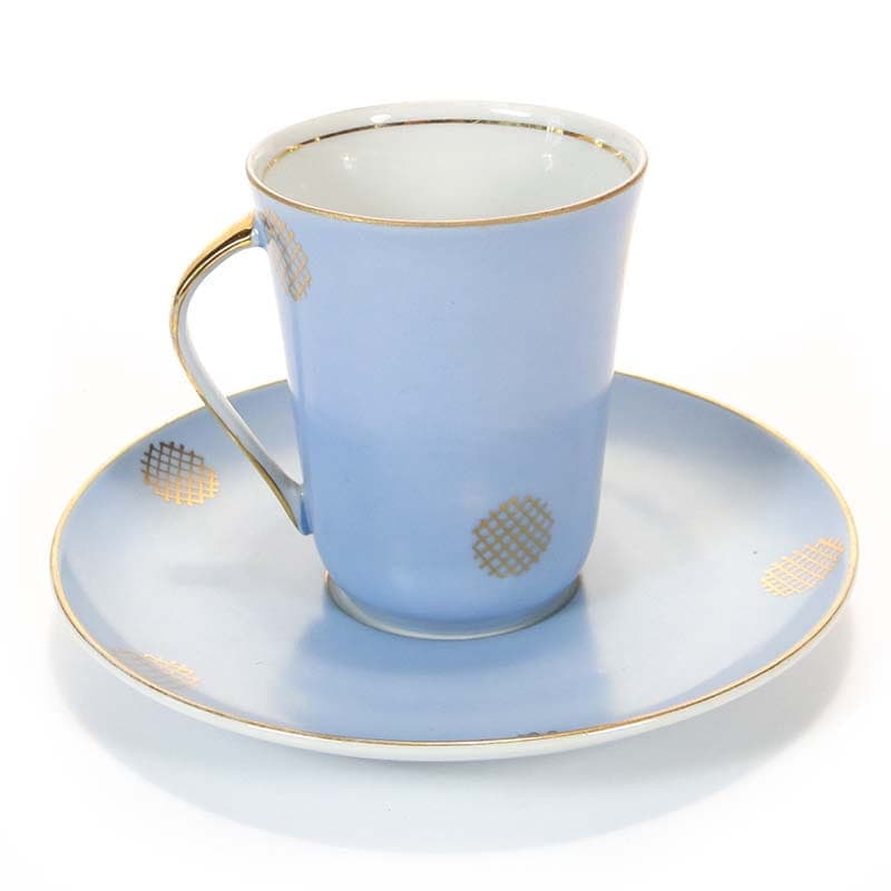 Filiżanka Krokus, porcelana błękitna, proj. W. Potacki, Ćmielów, Polska, lata 60. - 181364