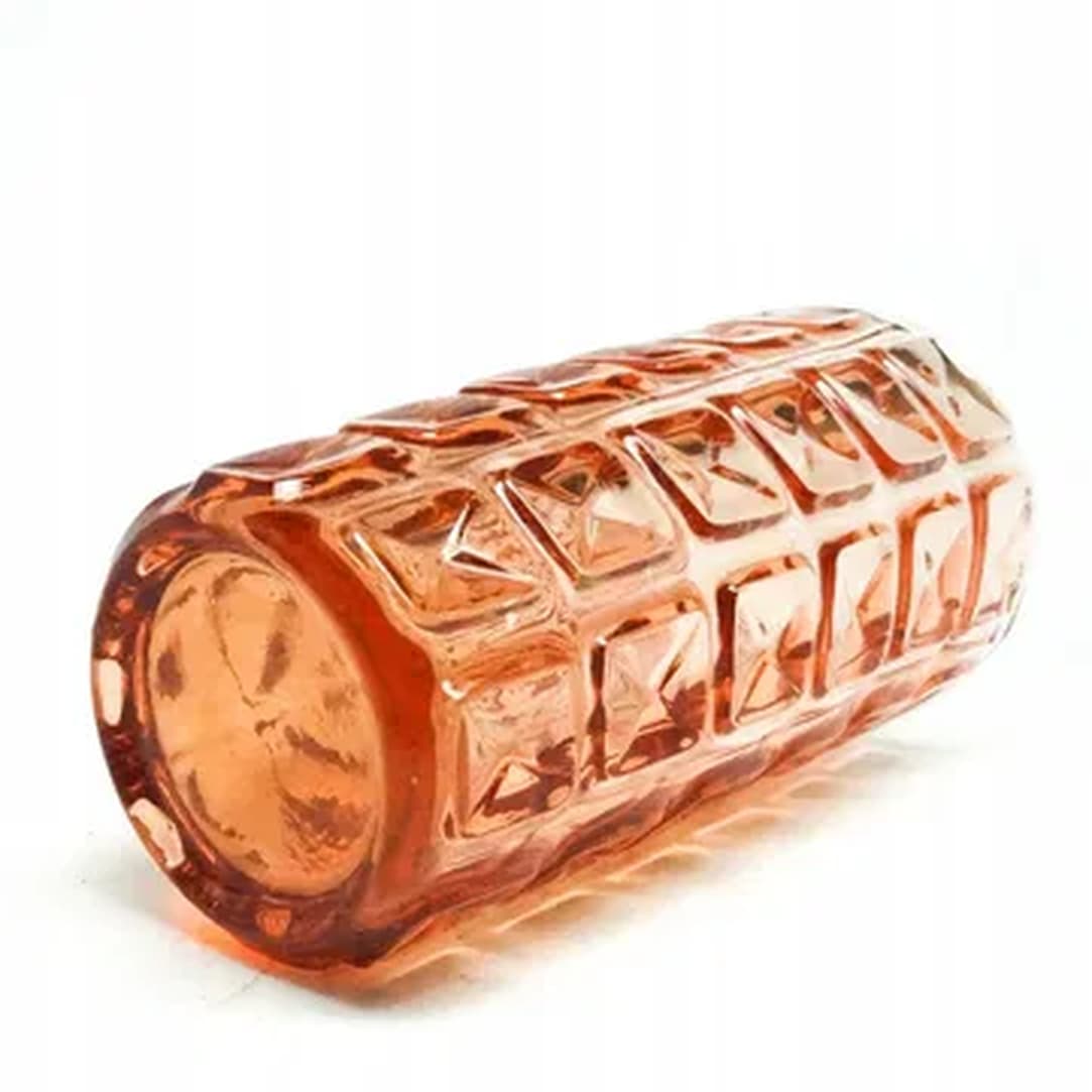 Wazon Koperty, modernizm, szkło rozalinowe, Ząbkowice, Polska, lata 70. - 181403