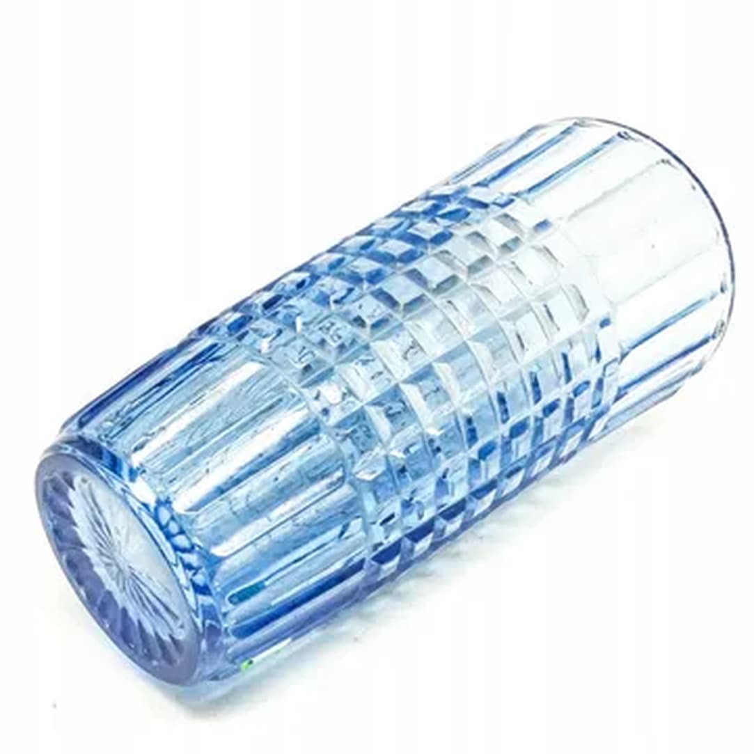 Wazon Mid-century modern, szkło turkusowe, HSG Ząbkowice, Polska, lata 70.