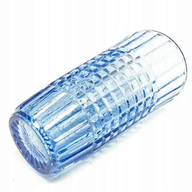 Wazon Mid-century modern, szkło turkusowe, HSG Ząbkowice, Polska, lata 70. - WYMIARY