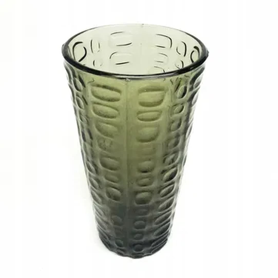 Wazon Wulkany, brutalizm, szkło zielone, Ząbkowice, Polska, lata 70. - 181427