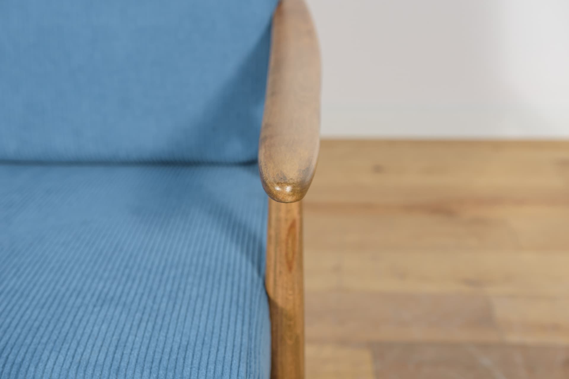 Fotel, buk niebieski, TON, Czechosłowacja, lata 60. - 181447