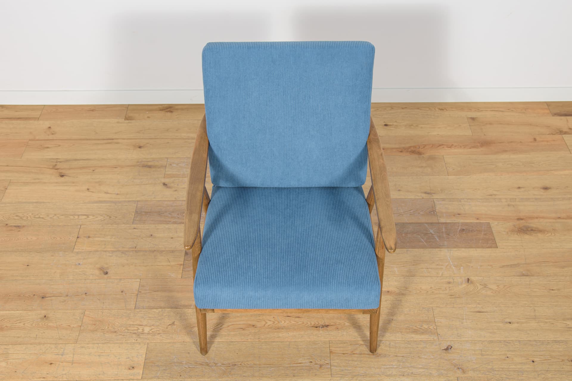 Fotel, buk niebieski, TON, Czechosłowacja, lata 60. - 181438