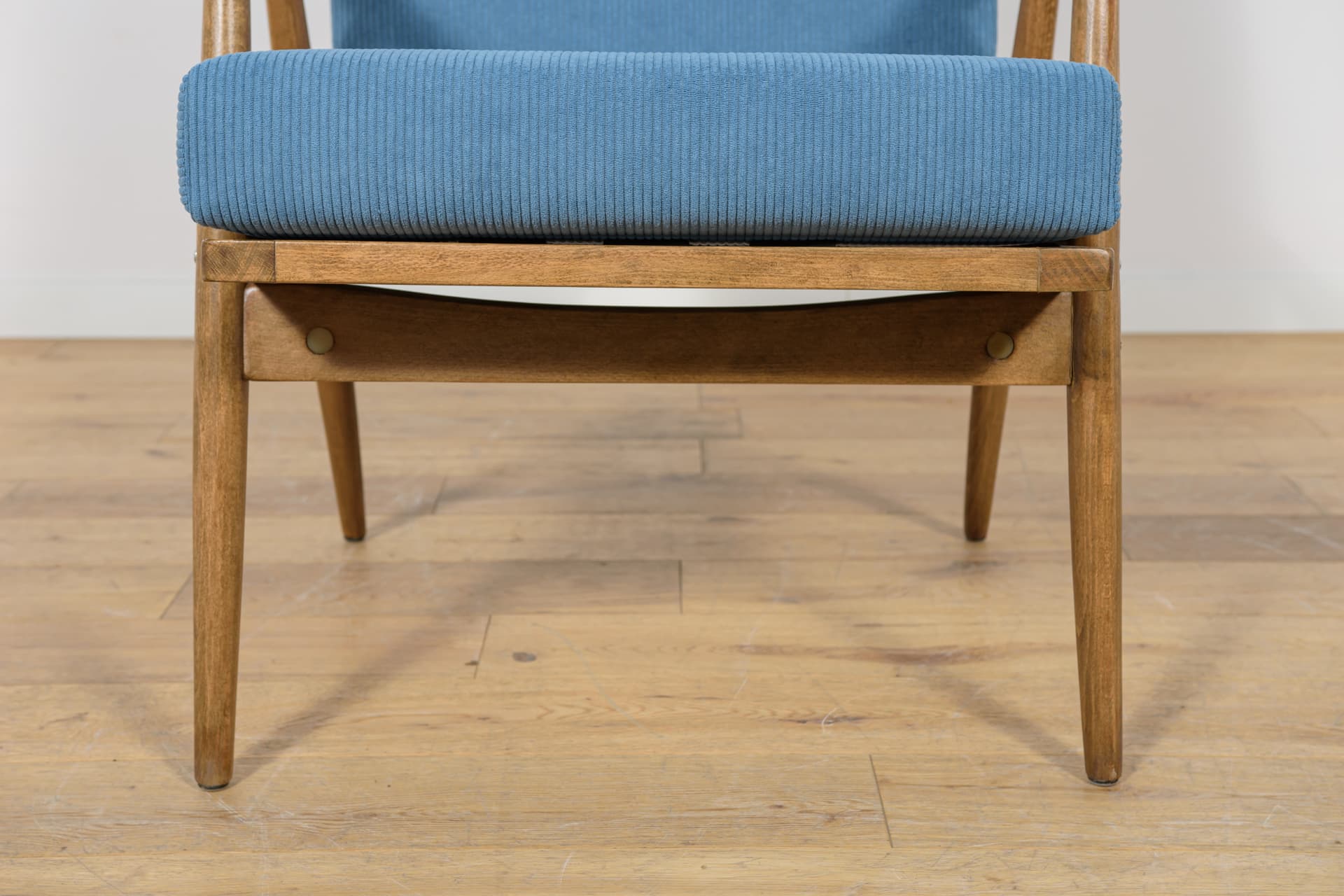 Fotel, buk niebieski, TON, Czechosłowacja, lata 60. - 181448