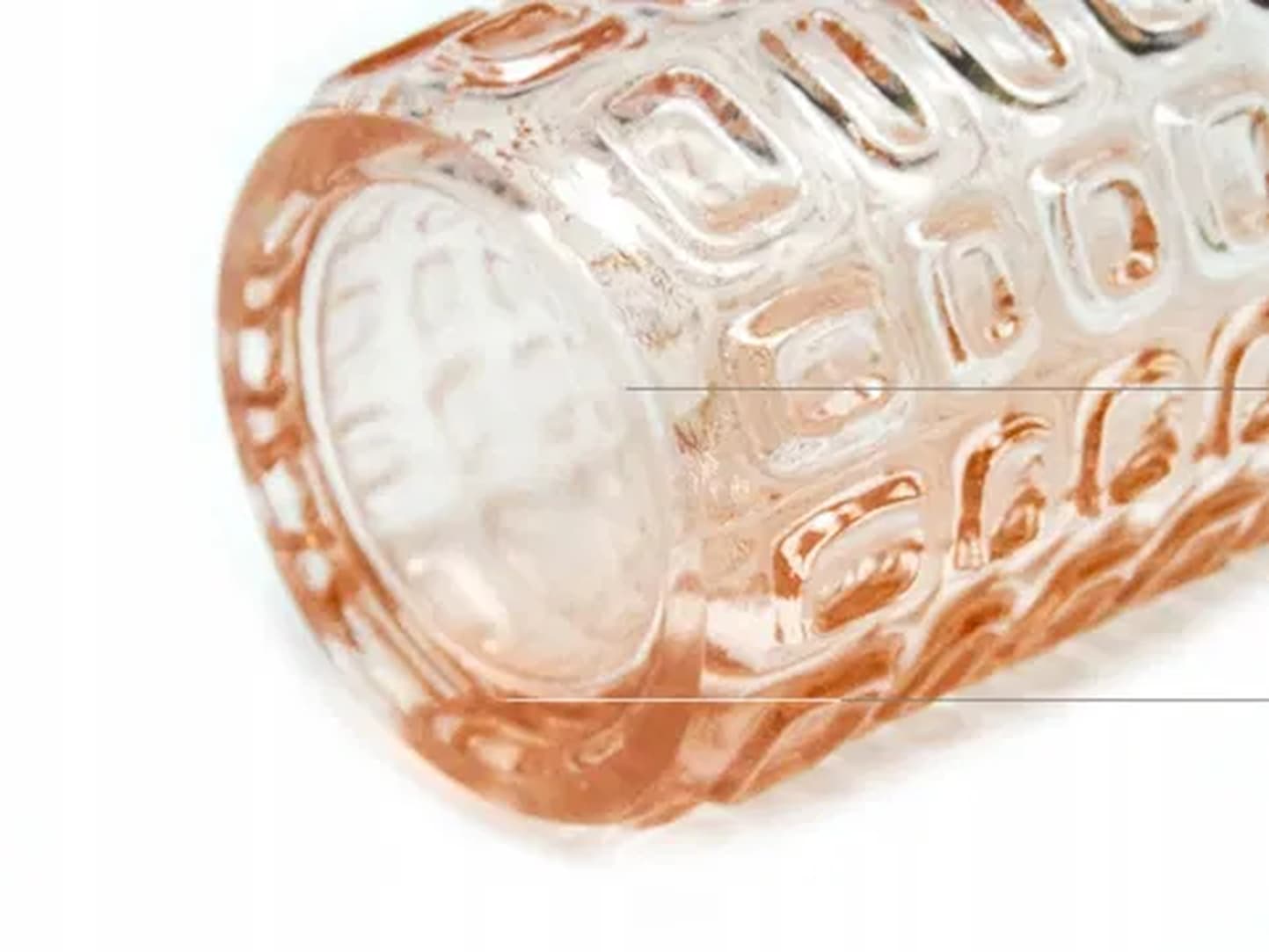 Wazon Wulkany, modernizm, szkło prasowane róż, Ząbkowice, Polska, lata 70. - 181496